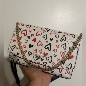 NWT Kate Spade scribble hearts parchment